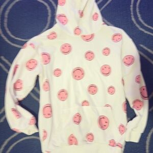 Lola = The Boys Smiley Pink Emoji Hoodie- size 14